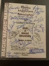 2001 Florida Magicians Association Convention Signed Booklet X 17 Magicians I’ll