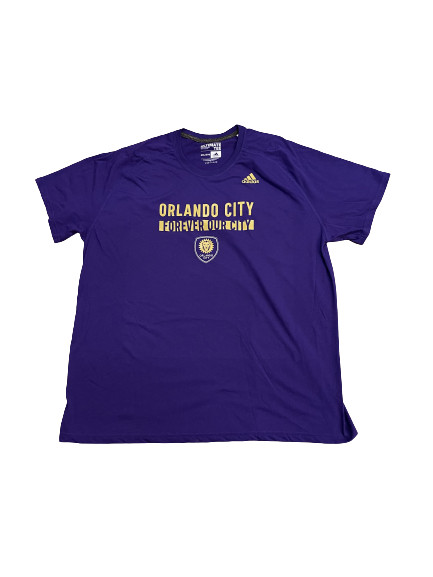 Футболка Adidas MLS Orlando City Forever Our City S/S Фиолетовая/золотая a897a 