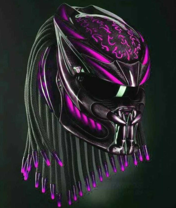FREE SHIPPING PREDATOR HELMET CUSTOM PINK FIRE DOT ECE CERTIFIED