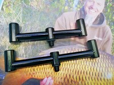2 Mini Buzz Bars Black 14cm Buzzer Carp fishing tackle rod pod bank sticks rests