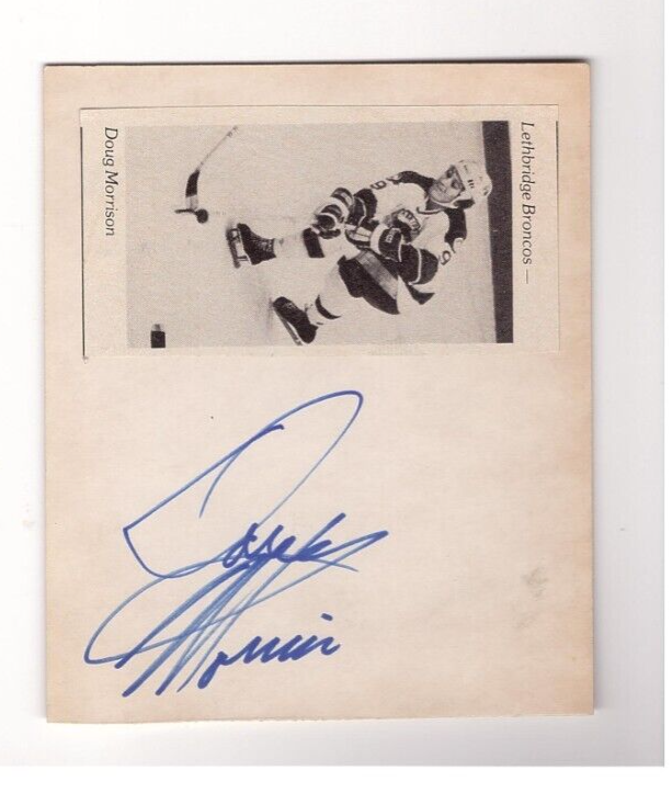 DOUG MORRISON SIGNED AUTOGRAPH CUT 23 NHL HOCKEY GAMES BOSTON