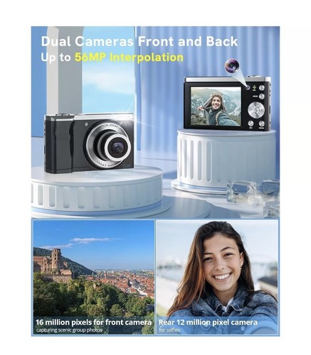 5K Digital Camera 2024 Newest 56MP Cameras for Photography Autofocus,10X Optical