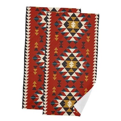 Hand Towels for Bathroom Set of 28.3x14.4 Inch(2PCS) Aztec Navajo Print