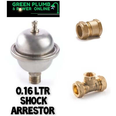 Einfache Passform Mini Ausdehnungsgefäß Stoßdämpfer Anti-Wasser Hämmern 15 mm 1/2''