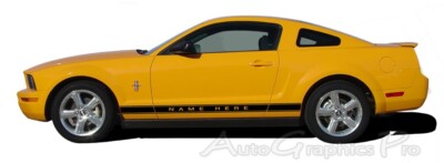 Lower Rocker Panel 2 Stripes Decal 3M Vinyl Graphic for 2005-2009 Ford Mustang