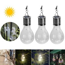 Solar Lights Outdoor Garden Yard Waterproof Hanging LED Light Bulb Decor Lamp