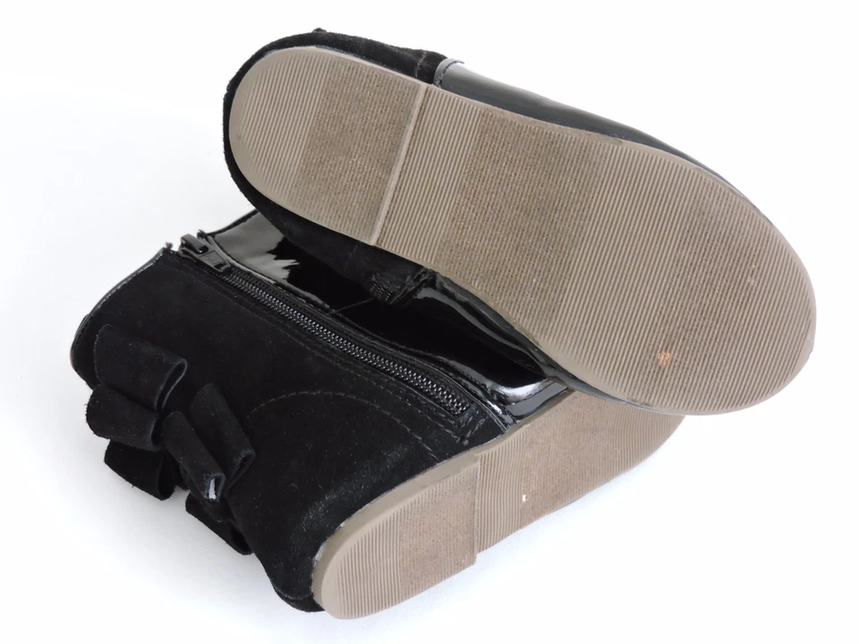 GAP истинный черный праздник ботинки V2 современный бант молнии туфли нарядный дошкольного 10 осени - Изображение 4 из 4