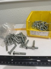 New Qty 50 1/4-20 X 1 1/2 Grade 5 Hex Bolts, Zinc Plated, Partially Threaded