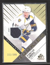 2017 UD SP Game Used Hockey Pontus Aberg #145 Authentic Rookies Jersey 221/399