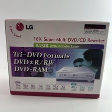 LG Super Multi DVD Drive GSA-4163B 16X CD DVD-RW Writer NEW w/software