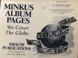 Minkus All American 1999 Supplement Part II US Postal Stationery both sections 