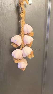 Vintage Ceramic Garlic Braid Made In Italy Wall Hanging Kitchen Decor 14 
