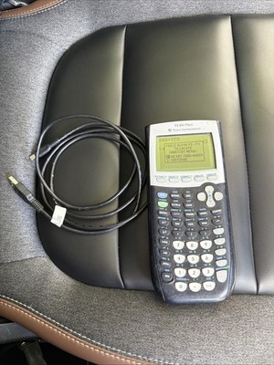 Texas Instruments T1-84 Graphing Calculator And Power Cord Very Good  Condition