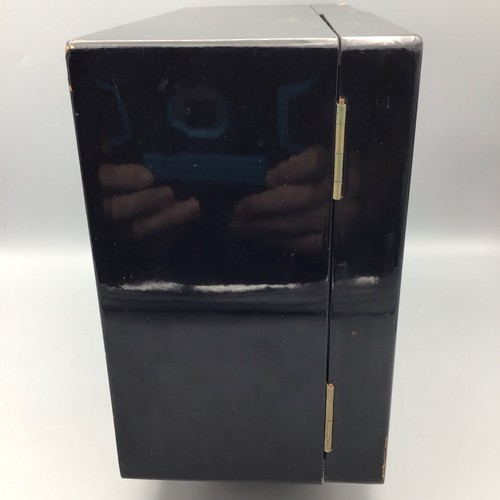 Vintage Japanese Black Lacquer Music Jewelry Chest Box. Music Box Works. - Picture 15 of 19