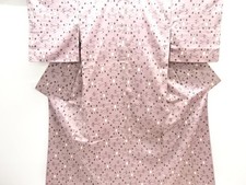 7519667: JAPANESE KIMONO / ANTIQUE KIMONO / SILK / TSUMUGI / WOVEN KASURI PATTER