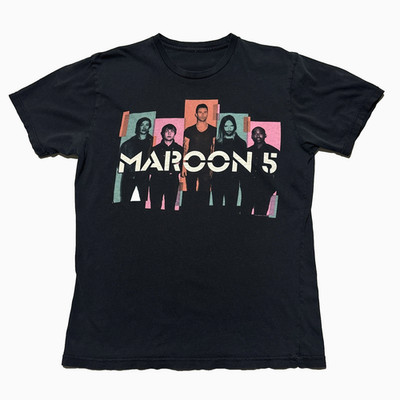 Maroon 5 2013 Concert Tour Music Band Pop T-Shirt Size Large Adam Levine Black