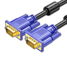 VGA Cable Male to Male 15 Pin PC Monitor TV LCD Plasma HD SVGA Lead 0.5m - 20m