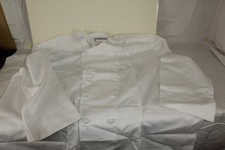 Chefs Coat White Unisex Poly / Cotton Double Breasted Knot Buttons 4XL