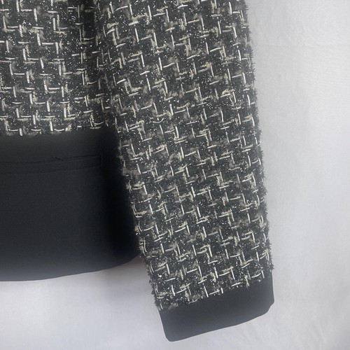 Peter Nygard Jacket Womens Petites 14 Black Boucle Tweed Blazer Career - Picture 6 of 8