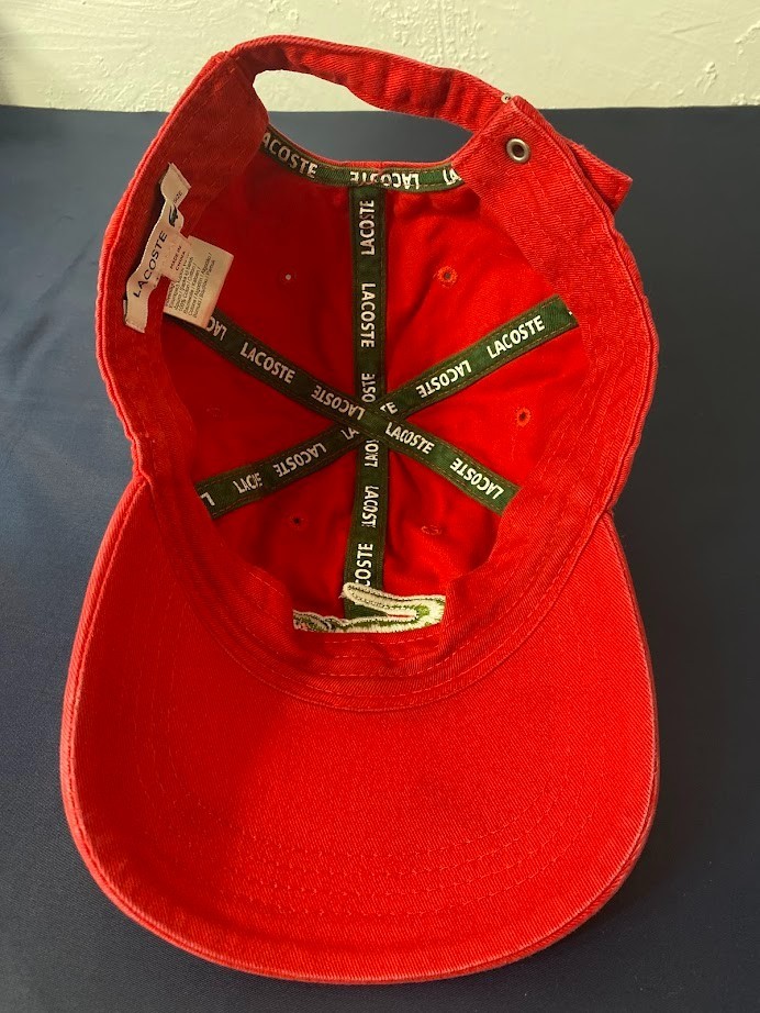 Lacoste Alligator Red Strapback Adjustable Adult … - image 7