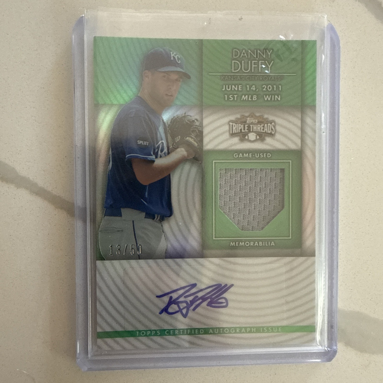 2012 Topps Triple Threads - Unity Autograph Relics Danny Duffy /50  