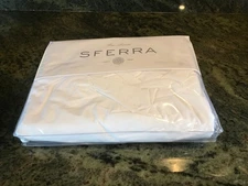 Sferra Grande Hotel KING Fitted Sheet Cotton Percale (WHITE) NIP!