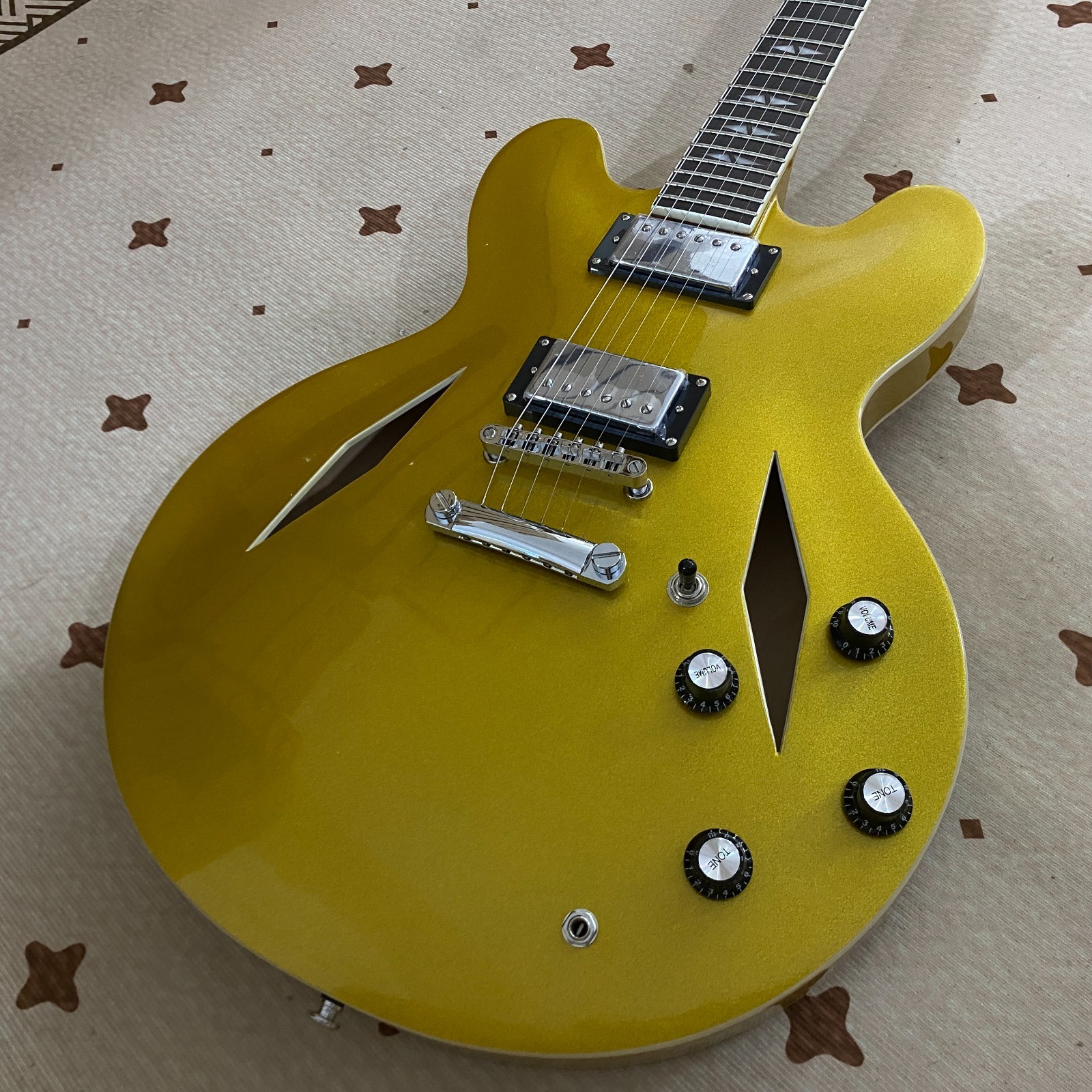 DG 335 GoldTop Electric Guitar Semi-Hollow Body rosewood fretboard FREE Shipping