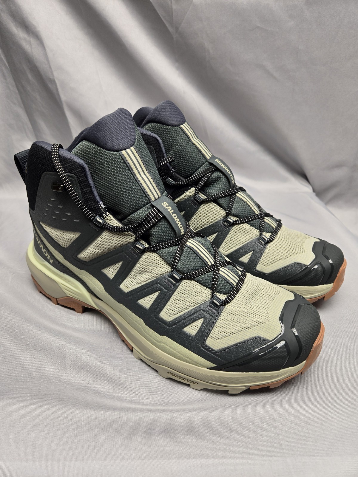 NUOVE scarpe da trekking Salomon X Ultra 360 Edge Mid GTX Gore Tex verdi da uomo taglia 11