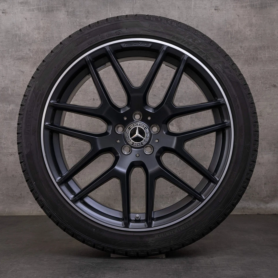Mercedes GLE 63 AMG Winterräder 21 Zoll W166 X166 Felgen A1664012800 schwarz - Bild 3 von 4