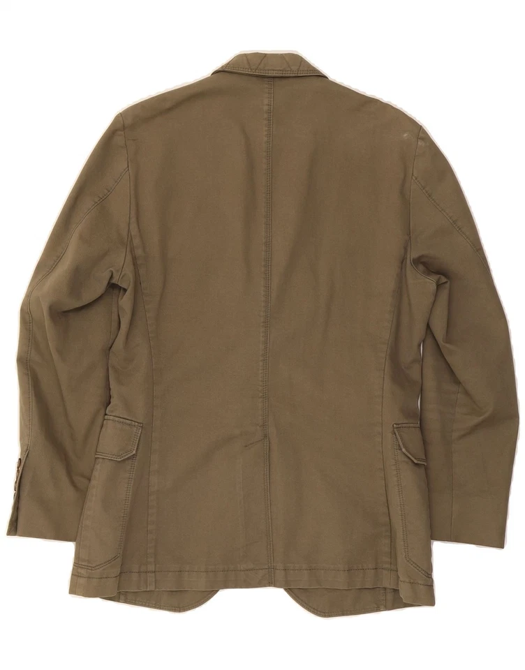 Chaqueta Blazer GUCCI Para Hombres 2 Botones IT 48 Mediana Caqui Algodón DM33 Foto 2 de 4
