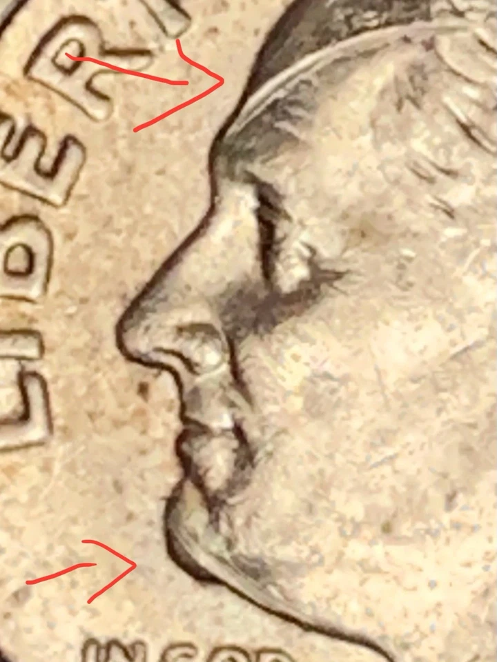 Moeda de dez centavos 2011 D Roosevelt com ERRO - Imagem 3 de 4