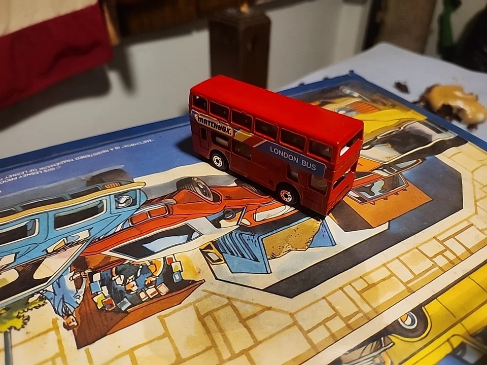 MATCHBOX LESNEY RED LONDON BUS LAKER SKYTRAIN 1981 Loose - Image 2 of 3