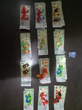Easter Kinder Joy Secret Egg Figures A "24" lot/ Includes Paper eggs and Papers