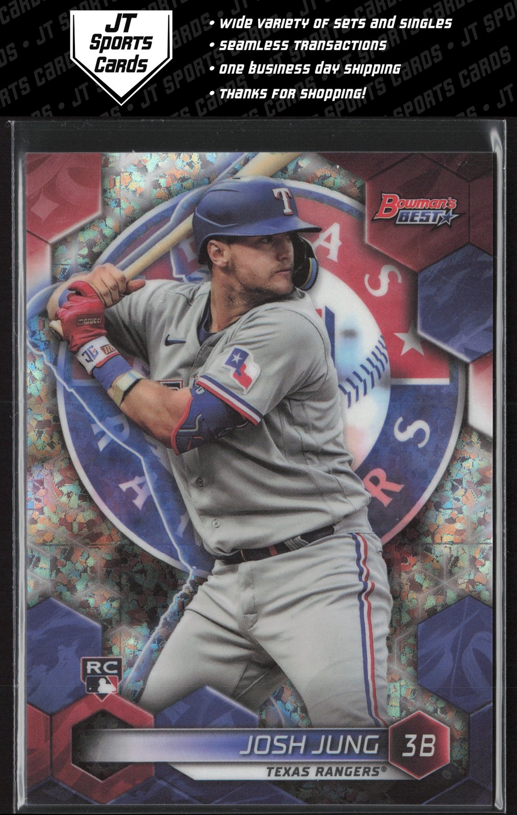 2023 Bowmans Best Josh Jung 60 RC Mini-Diamond Refractor /299 | Texas Rangers