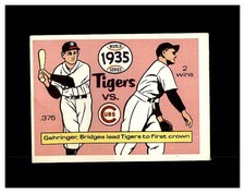 1968 RG LAUGHLIN FLEER WORLD SERIES CARD 1935 TIGERS VS CUBS #32 NM. GERRINGER