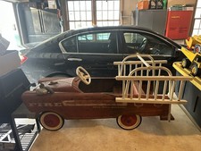Vintage Murray Pedal Car Fire Engine With Ladder Unrestored