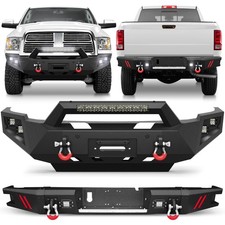 Front Rear Bumper Wwinch Plate For 2010-2018 Dodge Ram 2500 3500hd Off-road