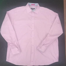 Johnston&Murphy  Shirt Button Down Long Sleeve Men’s XL Flip Cuff Gingham 