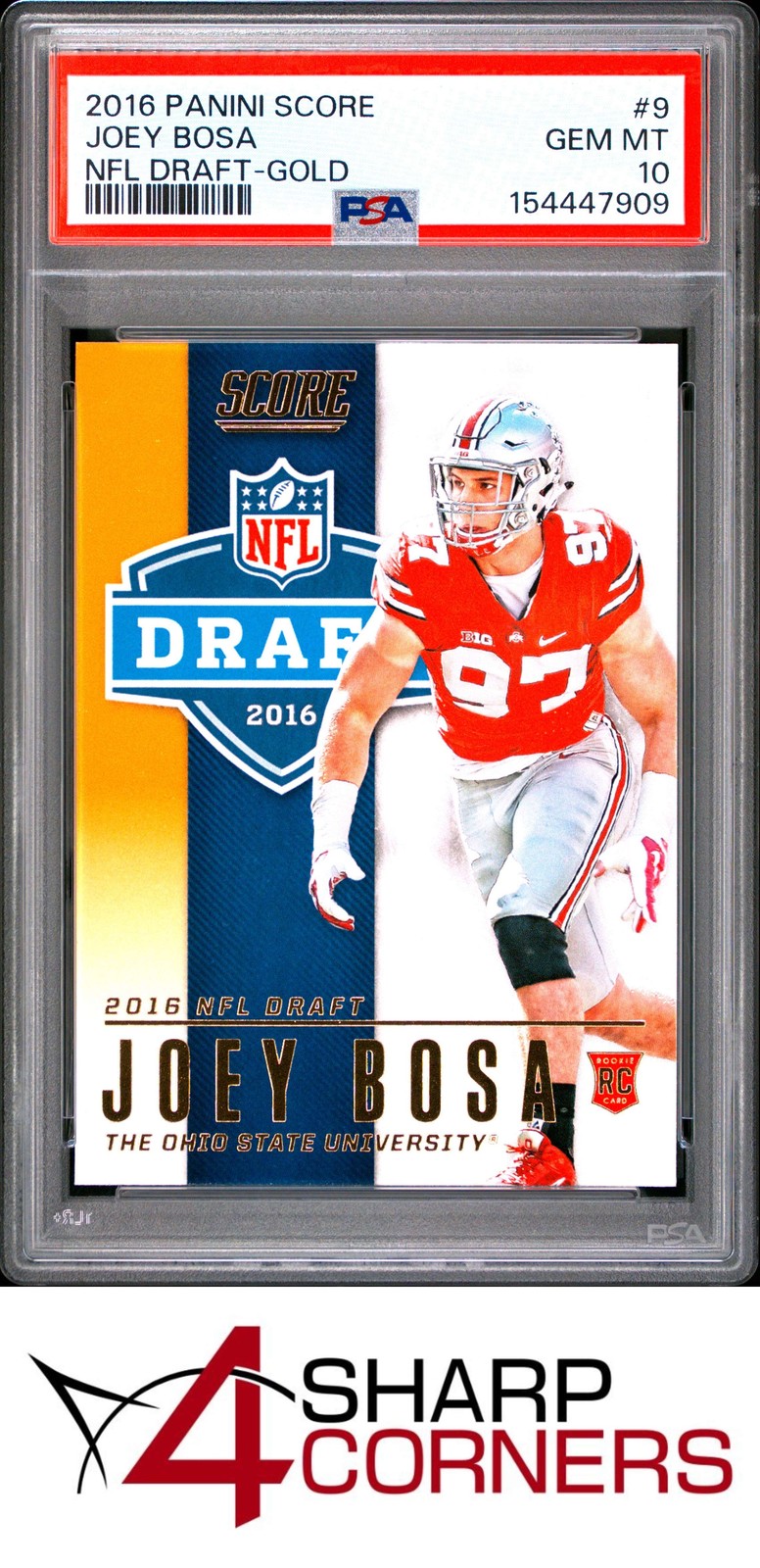Joey Bosa Panini Score NFL Draft #9 Gold