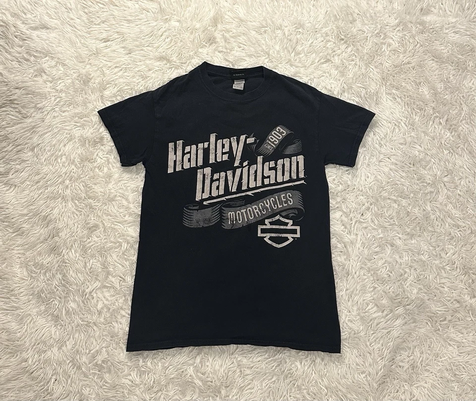 Harley Davidson Motorcycle Paris, Texas Youth Graphic T-Shirt - Size S - Image 2 of 4
