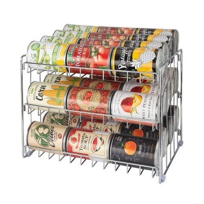 Kitchen Details 3 Tier Can Organizer | Chrome Steel Canned Food Storage Rack ...