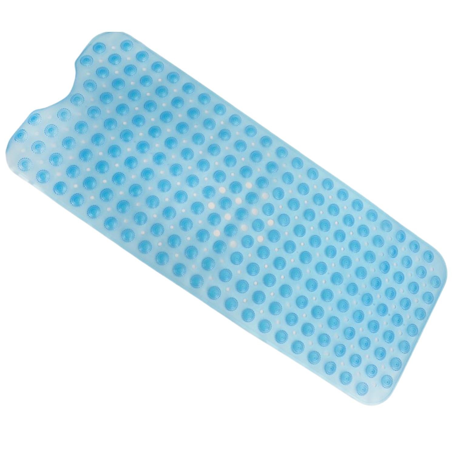 Non-Slip Durable Bath Shower Mat with Suction Cups 40cm x 100cm Blue