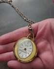 Vintage Enid De Luxe Swiss Made Watch Pendant Necklace — photo 9