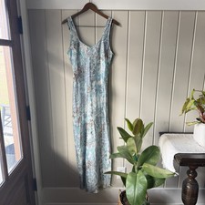 Women’s Free People Blue And Brown Slip Dress, Size Medium, NWOT
