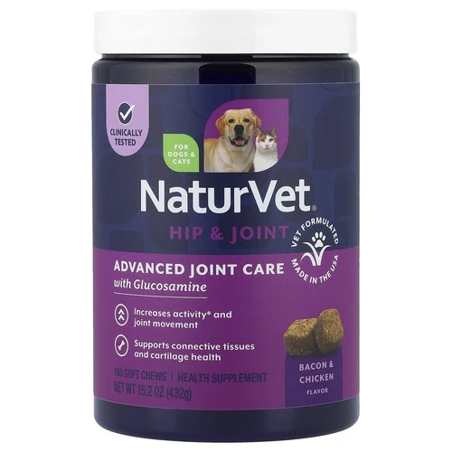 NaturVet, ArthriSoothe-GOLD, Advanced Care, Level 3, 180 Soft Chews, 15.2 oz