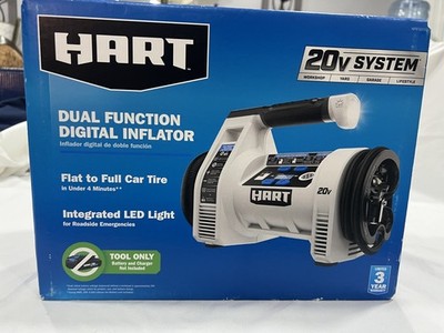 New HART 20-Volt Cordless Dual Function Digital Inflator (Battery Not Included)