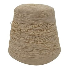 Vintage Sunray Yarns N.Y Beige Craft Supply Cone Yarn