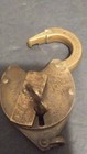 Rare Antique Solid Brass Yale & Towne Padlock Original Key Lock With Chain Loop — photo 8