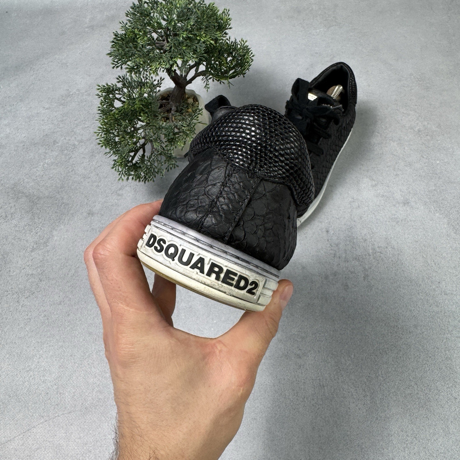 DSQUARED2 Python Textured Sneakers Black Tennis S… - image 9