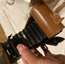 Vintage Voigtlander Bessa Folding Camera with F6 3-10.5 cm Lens, case.